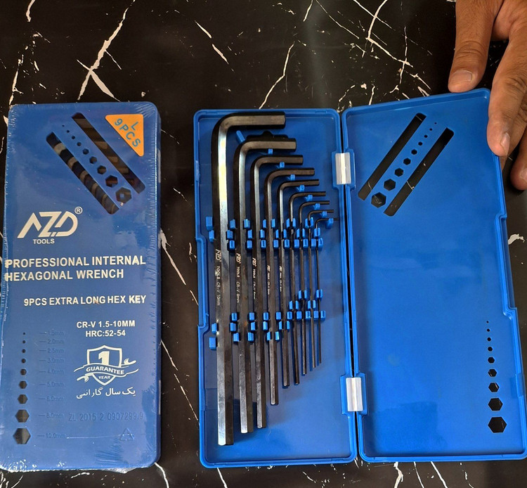 آچار آلن بلند جور ستاره ای و شش گوش Azd